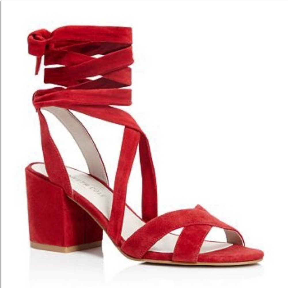 RED KENNETH COLE VICTORIA STRAPPY SANDALS